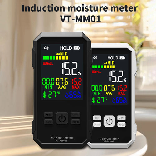 Nešiojamasis bekontaktis drėgmės matuoklis, skaitmeninis medienos drėgmės detektorius, neinvazinis sienos testeris, drėgmės jutiklis, higrometras su ekranu