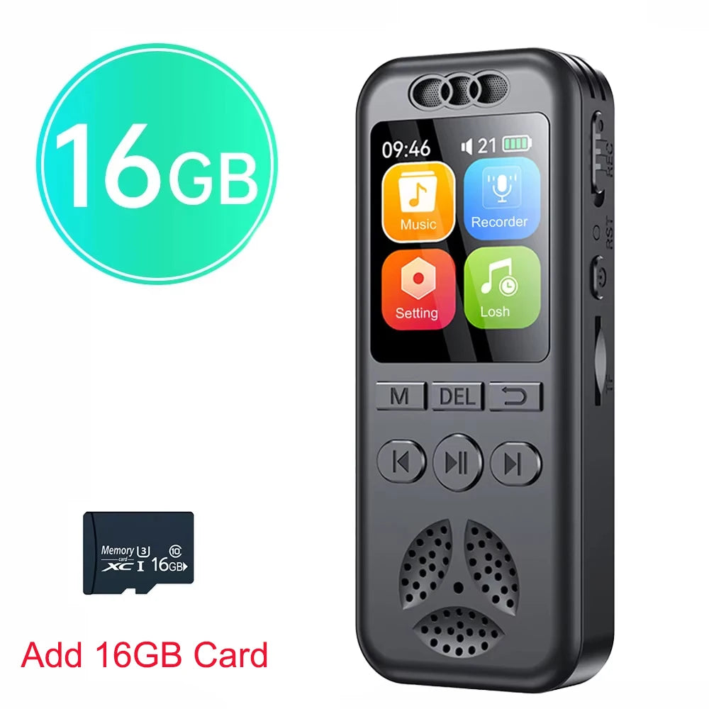 128 GB skaitmeninis balso įrašymo įrenginys, 1536 KBPS, profesionalus garso diktofonas, balsu aktyvuojamas garso įrašymas, WAV MP3 grotuvas susitikimams