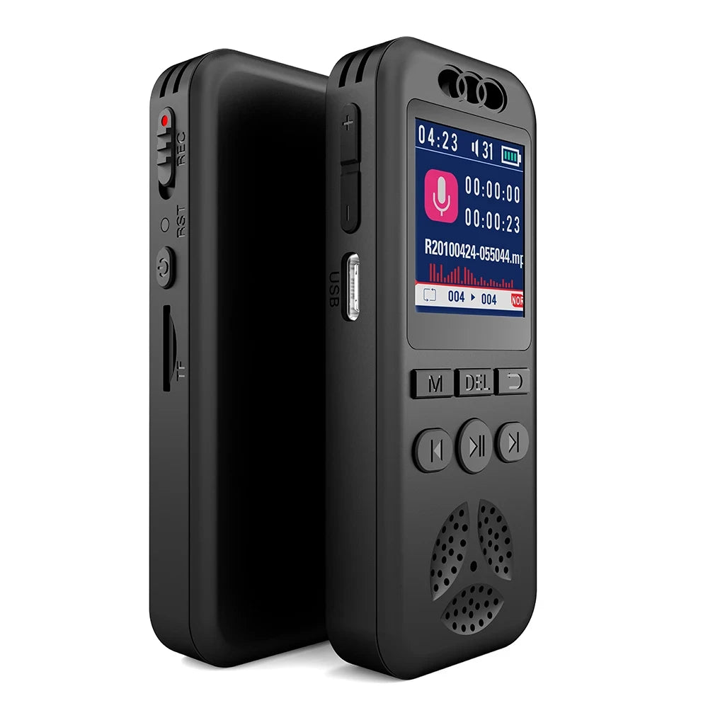 128 GB skaitmeninis balso įrašymo įrenginys, 1536 KBPS, profesionalus garso diktofonas, balsu aktyvuojamas garso įrašymas, WAV MP3 grotuvas susitikimams