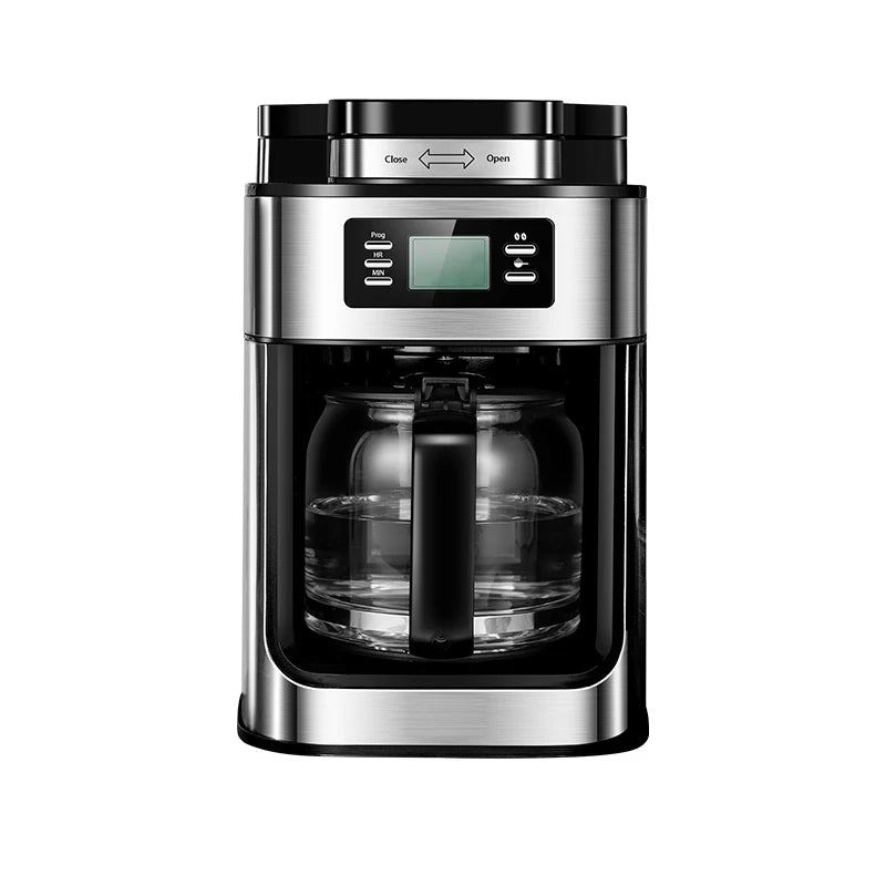 Petrus PE3200 Drip Coffee Maker – 10-Cup Stainless Steel with Built-In Grinder