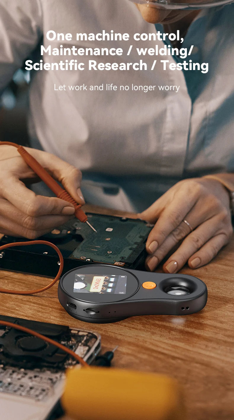 2.0inch 500X Digital Microscope 1080P Video Coin Microscopio with Magnifying Glass Wiht 8Leds for Electronics Repair