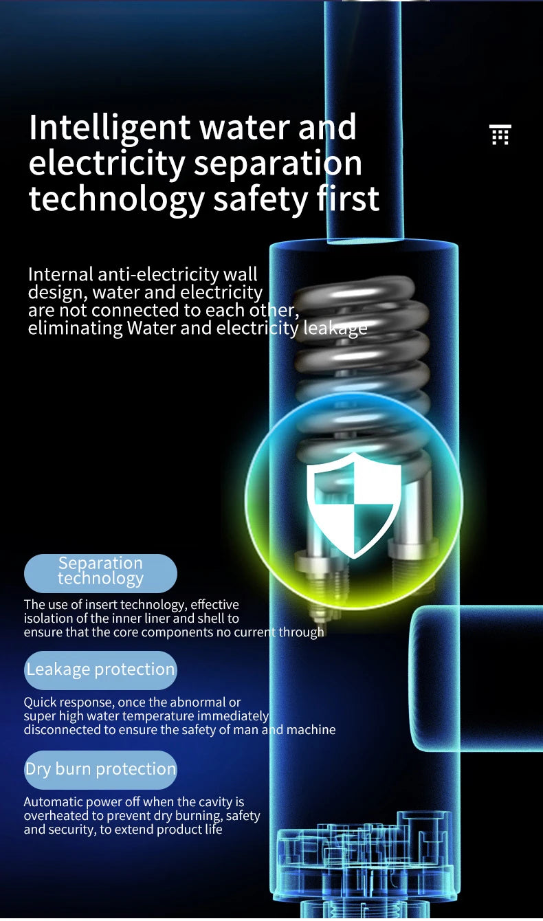 3000 W 220 V elektrinis virtuvės vandens šildytuvas, momentinio karšto nerūdijančio plieno vandens čiaupo šildytuvas, šalto šildymo čiaupas