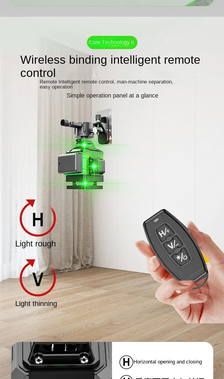 3D/4D nivel a laser 12/16 Lines Laser Level 3° Self-leveling Machine Battery Leveling Tool Vertical Horizontal Lazer Levels