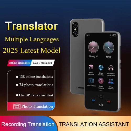 Kalbos vertėjo įrenginio palaikymas 138 kalbų vertėjas laiku. Tikras vertimas. Dirbtinis vertėjas su „ChatGPT Translator“.