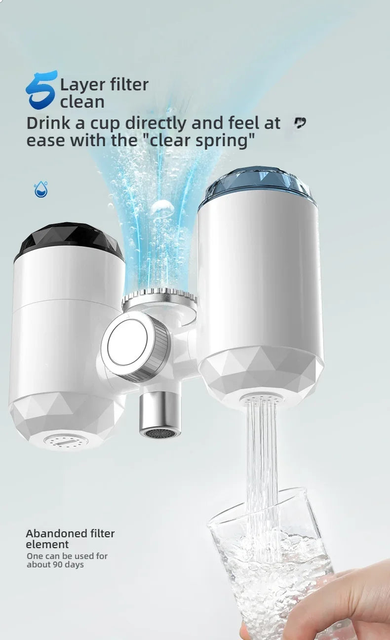 3000W Instant Hot Water Heater Faucet Electric Tankless for Kitchen Fast Heating Tap with Temperature Display