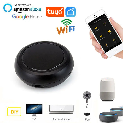 „Tuya WiFi“ IR nuotolinio valdymo pultas, išmanusis universalus, skirtas televizoriaus ir oro kondicionieriaus „Alexa“ nuotolinio valdymo pultui, veikia su „Google Home“, „Yandex“, „Google“