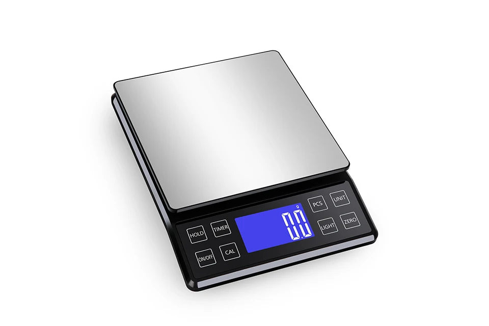 Цифровые кухонные весы 3/5/10 кг, нержавеющая сталь, портативные кухонные весы для продуктов, светодиодный дисплей, электронные весы для ювелирных изделий и выпечки.