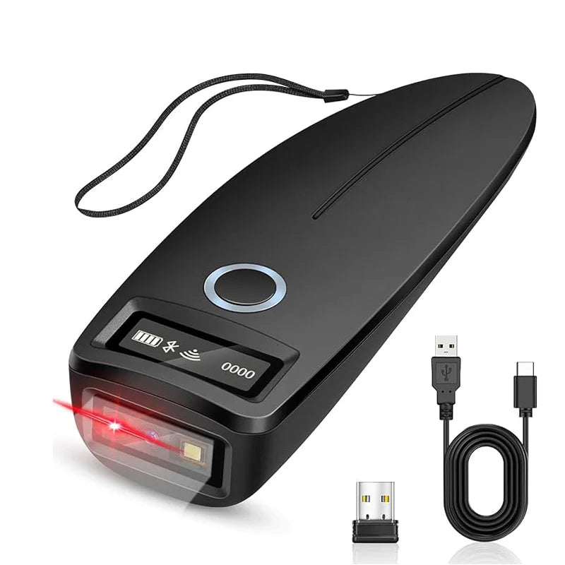 2D brūkšninių kodų skaitytuvas „Bluetooth 2.4G“ belaidis 1D 2D QR kodo skaitytuvas, mini nešiojamas kišeninis skaitytuvas, „iOS“, „Android“ kompiuteris, skirtas mobiliesiems mokėjimams