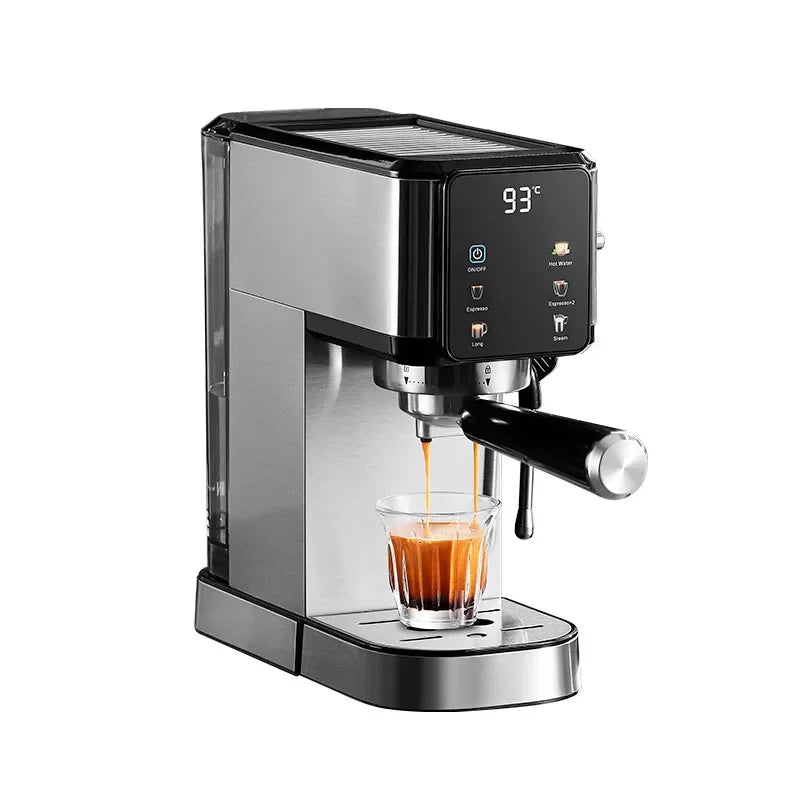 20Bar Touch Screen Espresso Machine, Stainless Steel Coffee Maker with Milk Frother Touch Screen BPA-Free & Easy Clean