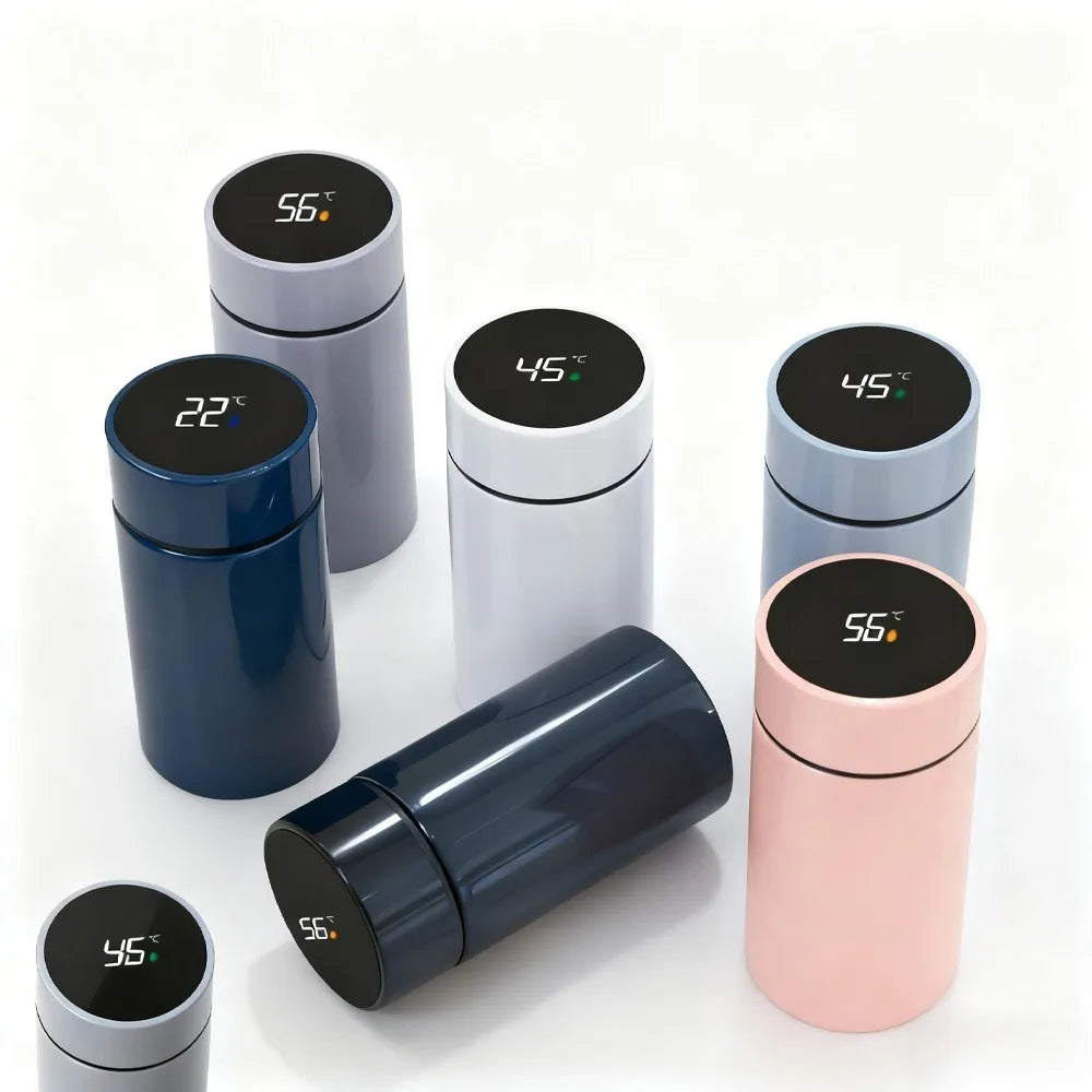 200 Mini Thermos Smart Temperature Display Tea Cup with Tea Maker and Leak-proof Lid Portable Travel Cup Hot Drink Tea Thermos