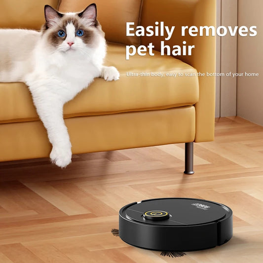 Mini Robot Vacuum Cleaner 3-in-1 – Automatic Sweeping, Suction & Mopping Cleaner for Floors & Pet Hair