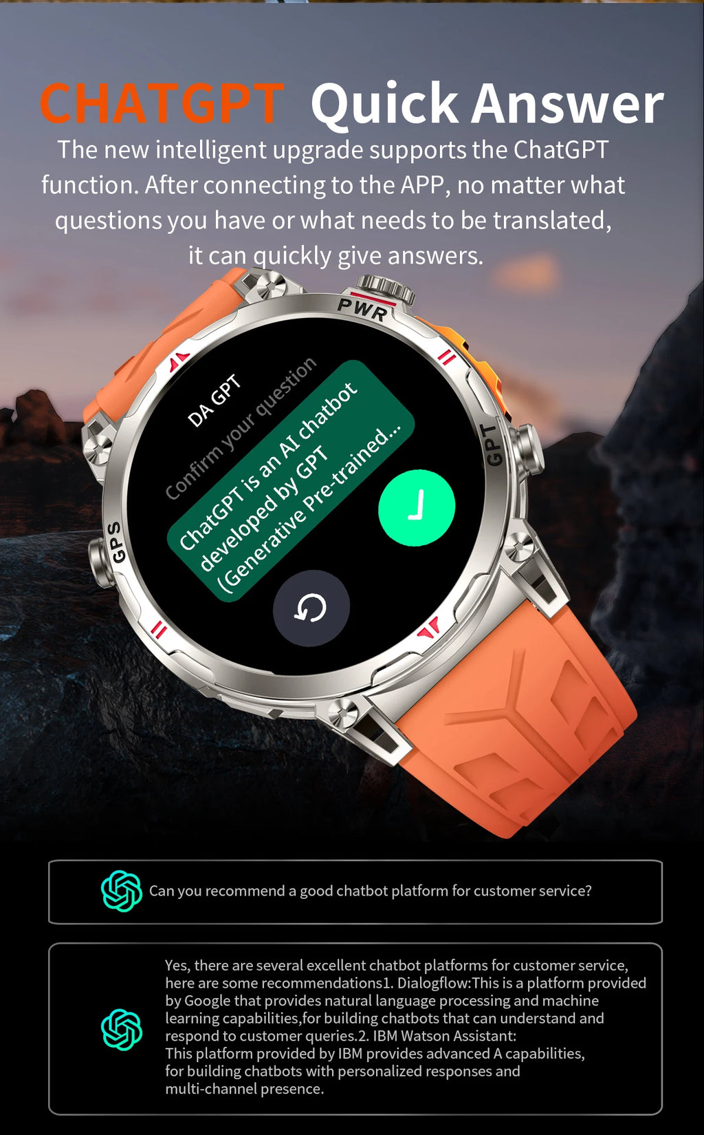 2026 m. Naujas „T-REX 3“ GPS sportinis išmanusis laikrodis vyrams, kompasas, 10 ATM, atsparus vandeniui, 24/7 sveikatos stebėjimas, pokalbiai, GPT, „Bluetooth“ skambučiai, išmanusis laikrodis