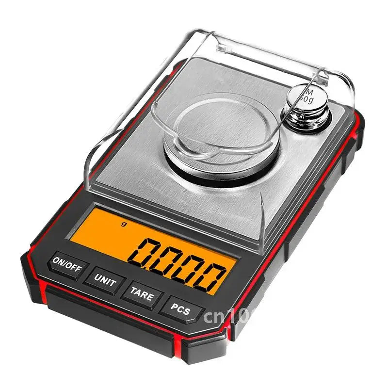 Портативные цифровые миллиграммовые весы на 50 г, точная градуировка 0,001 г, профессиональные карманные весы с калибровочными гирями на 50 г и пинцетом.
