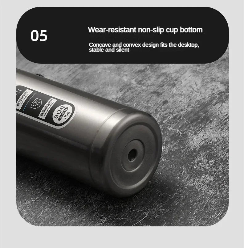 500 ml – 1 litro nerūdijančio plieno termosas su LED temperatūros ekranu, „Sus304“ arbatos ir vandens butelis, termosas, nešiojami puodeliai