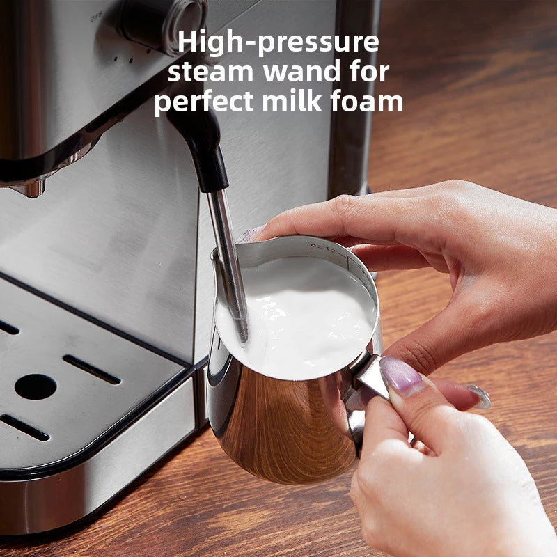 20Bar Touch Screen Espresso Machine, Stainless Steel Coffee Maker with Milk Frother Touch Screen BPA-Free & Easy Clean