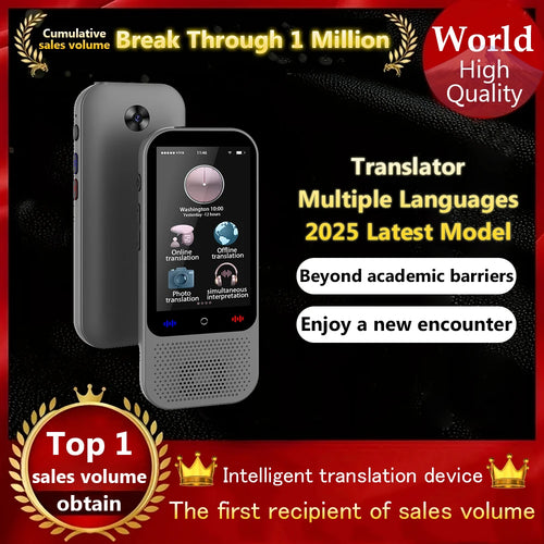 Kalbos vertėjo įrenginys su dirbtiniu intelektu ir vertimo palaikymu „ChatGPT 138“ – realaus laiko vertimo įrenginys su dirbtiniu intelektu ir balso vertimu su