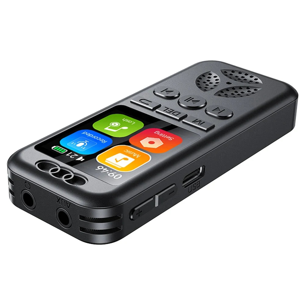 128 GB skaitmeninis balso įrašymo įrenginys, 1536 KBPS, profesionalus garso diktofonas, balsu aktyvuojamas garso įrašymas, WAV MP3 grotuvas susitikimams