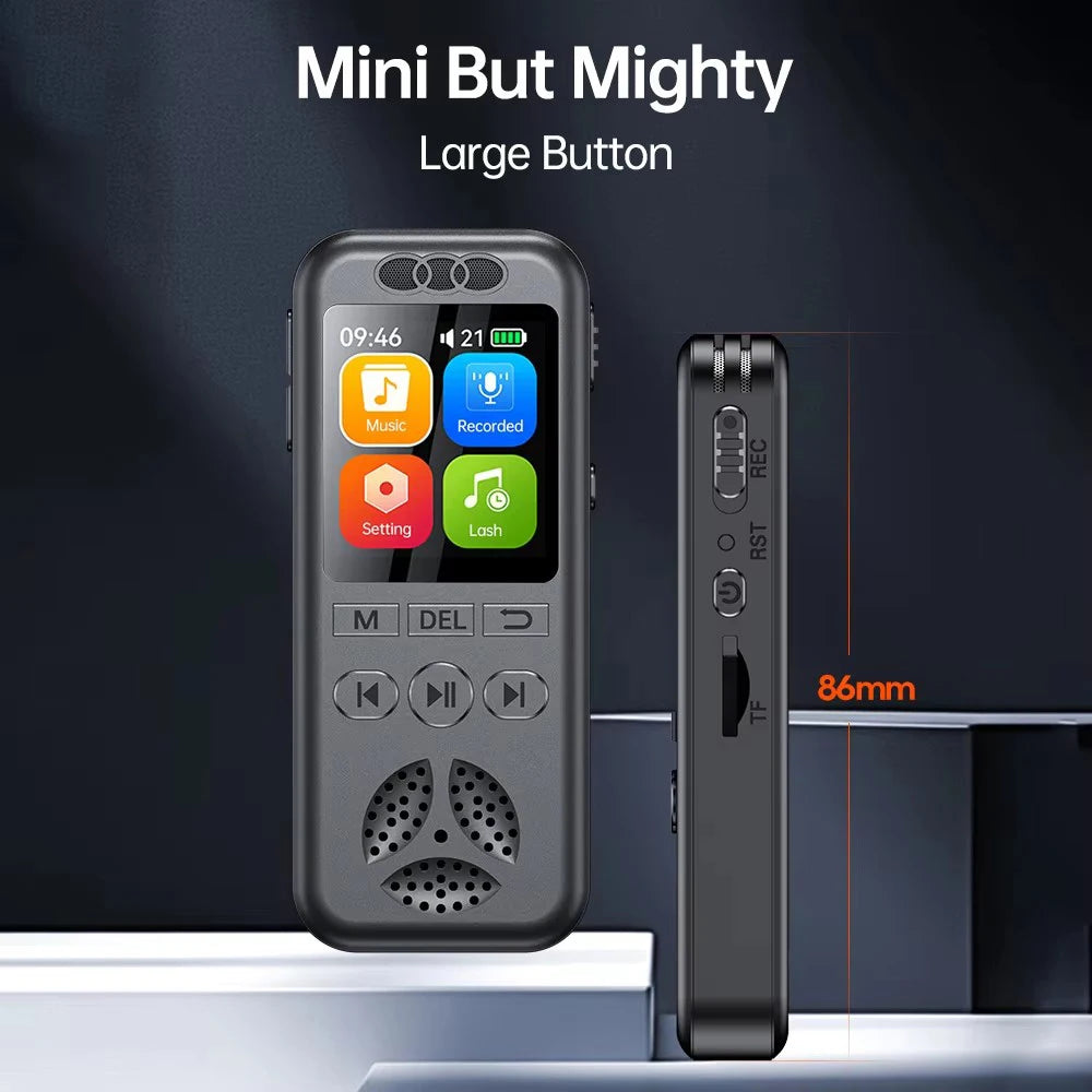 128 GB skaitmeninis balso įrašymo įrenginys, 1536 KBPS, profesionalus garso diktofonas, balsu aktyvuojamas garso įrašymas, WAV MP3 grotuvas susitikimams