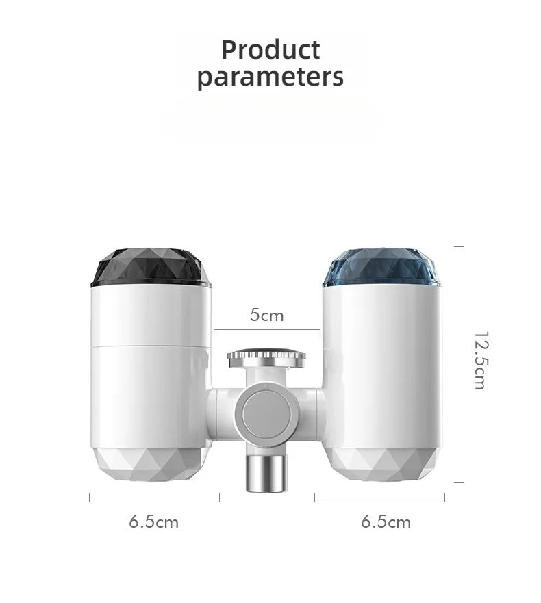 3000W Instant Hot Water Heater Faucet Electric Tankless for Kitchen Fast Heating Tap with Temperature Display