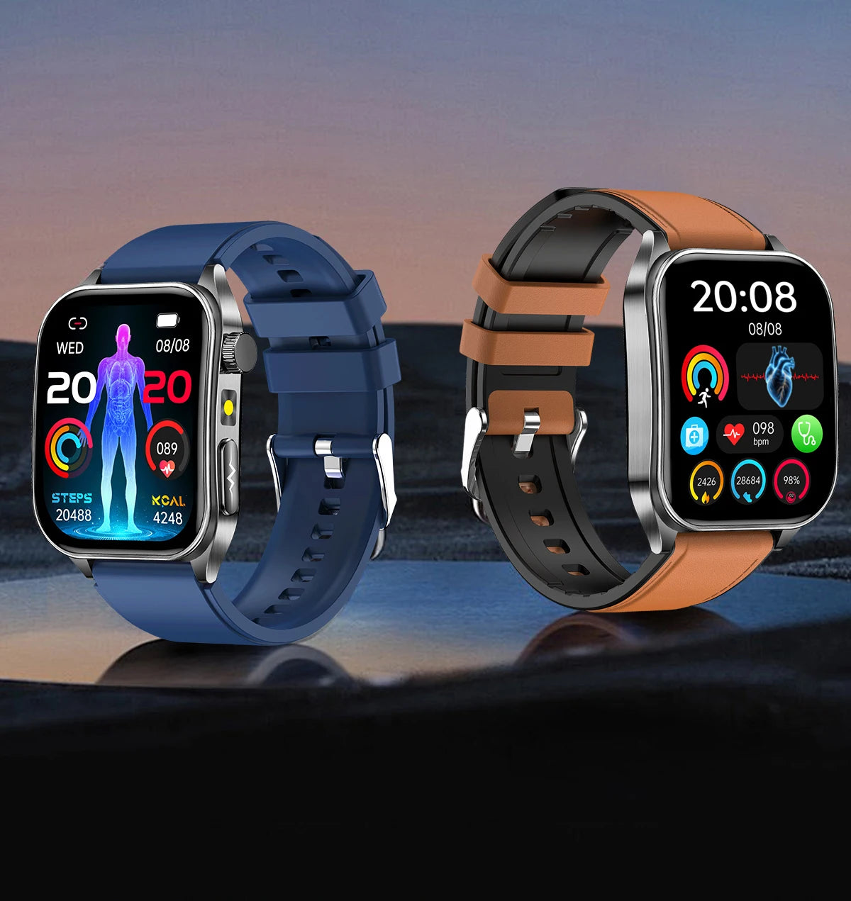 2026 m. Naujas dirbtinio intelekto mokslas Diagnostika EKG Sveikata Išmanusis laikrodis Vyrams Kraujospūdis Lipidai Šlapimo rūgštis Lazerinė terapija Sveikata Išmanioji apyrankė Vyrams