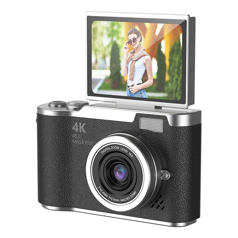 4K Digital Camera 48MP Kid Camera Autofocus Vlogging Camera 2.4inches Flip the screen 180 ° for Kid Adult Beginners Portable Cam