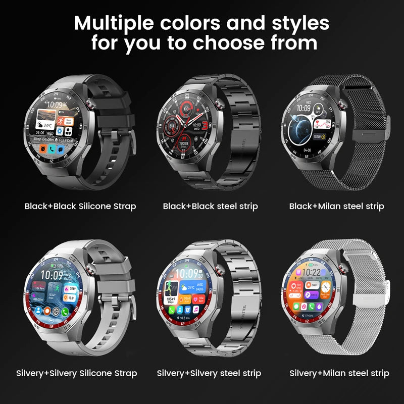 2025 New Pro Smart Watch Men HD AMOLED Screen GPS Motion trajectory HeartRate Bluetooth Call 1.52" SmartWatch IP68 For Huawei