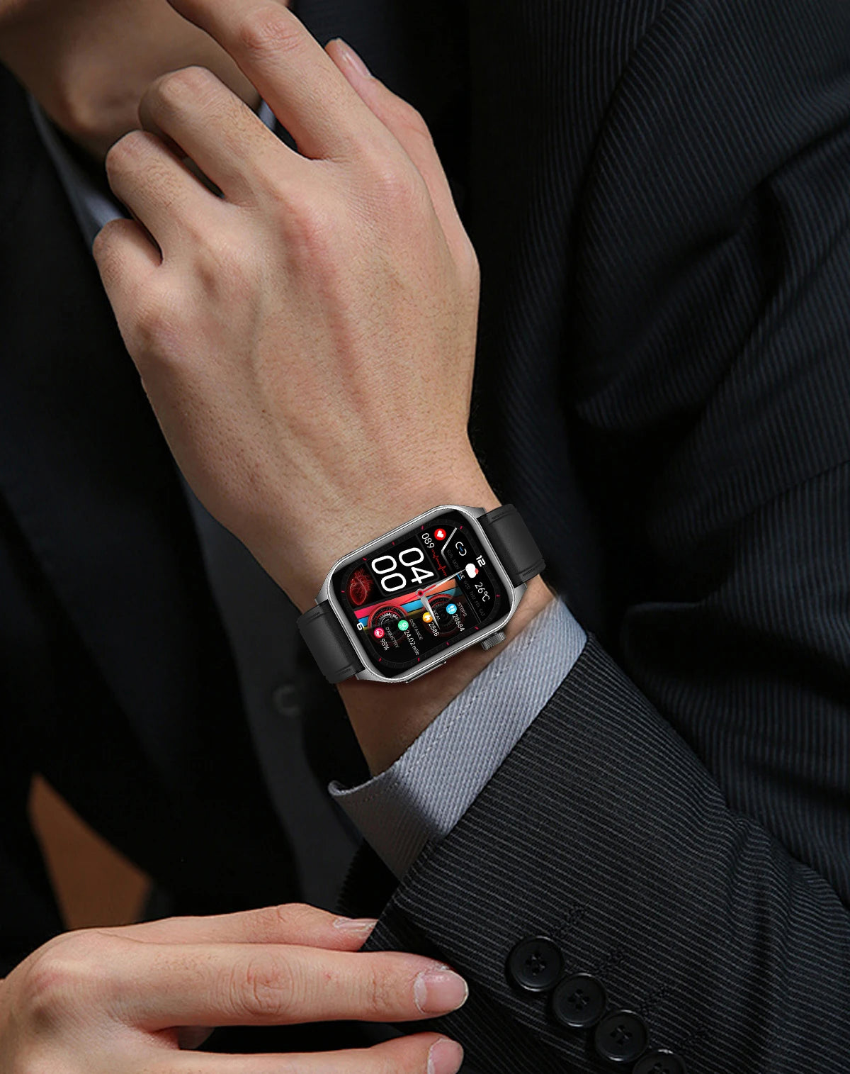 2026 m. Naujas dirbtinio intelekto mokslas Diagnostika EKG Sveikata Išmanusis laikrodis Vyrams Kraujospūdis Lipidai Šlapimo rūgštis Lazerinė terapija Sveikata Išmanioji apyrankė Vyrams