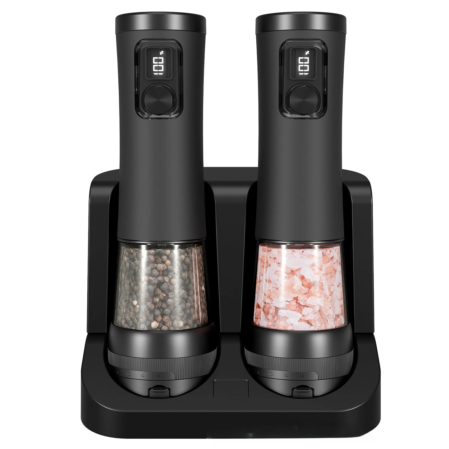 Rechargeable Electric Salt & Pepper Grinder Set – Adjustable Coarseness, Ceramic Core (Type-C Charging)