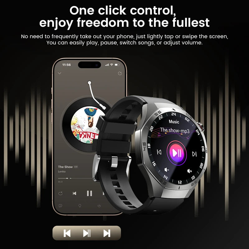 2025 New Pro Smart Watch Men HD AMOLED Screen GPS Motion trajectory HeartRate Bluetooth Call 1.52" SmartWatch IP68 For Huawei