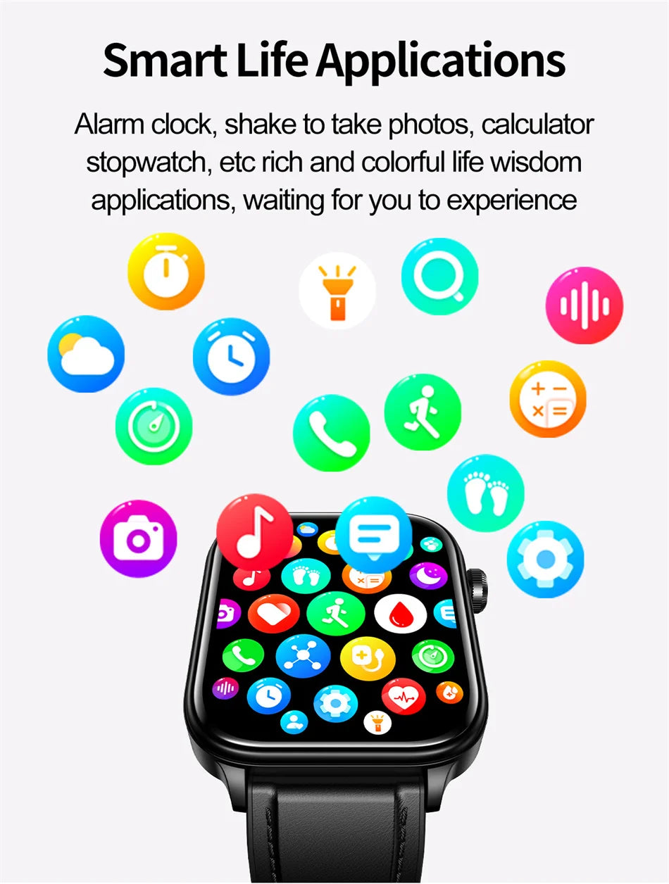 2025 m. naujas išmanusis laikrodis, kraujo lipidų, šlapimo rūgšties kiekio ir kraujospūdžio diagnostika, EKG ir PPG balso „Bluetooth“ skambučių sveikatos laikrodis