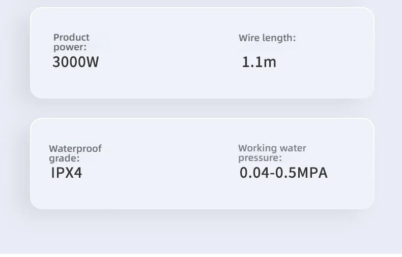 3000W Instant Hot Water Heater Faucet Electric Tankless for Kitchen Fast Heating Tap with Temperature Display