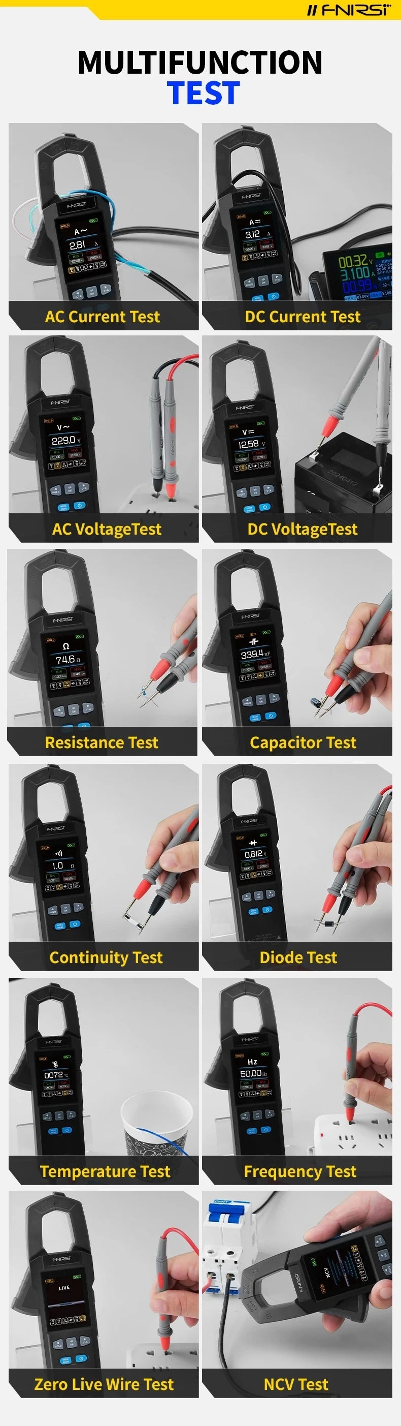 Smart Digital Clamp Multimeter DMC-100 – 10000 Counts True Measurement Tool