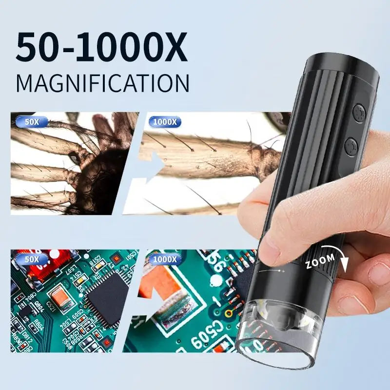 1000X Magnification Digital Microscope 1080p USB Electron Microscopios 8 LED Light Video Photo for Electronics Repair PCB PC